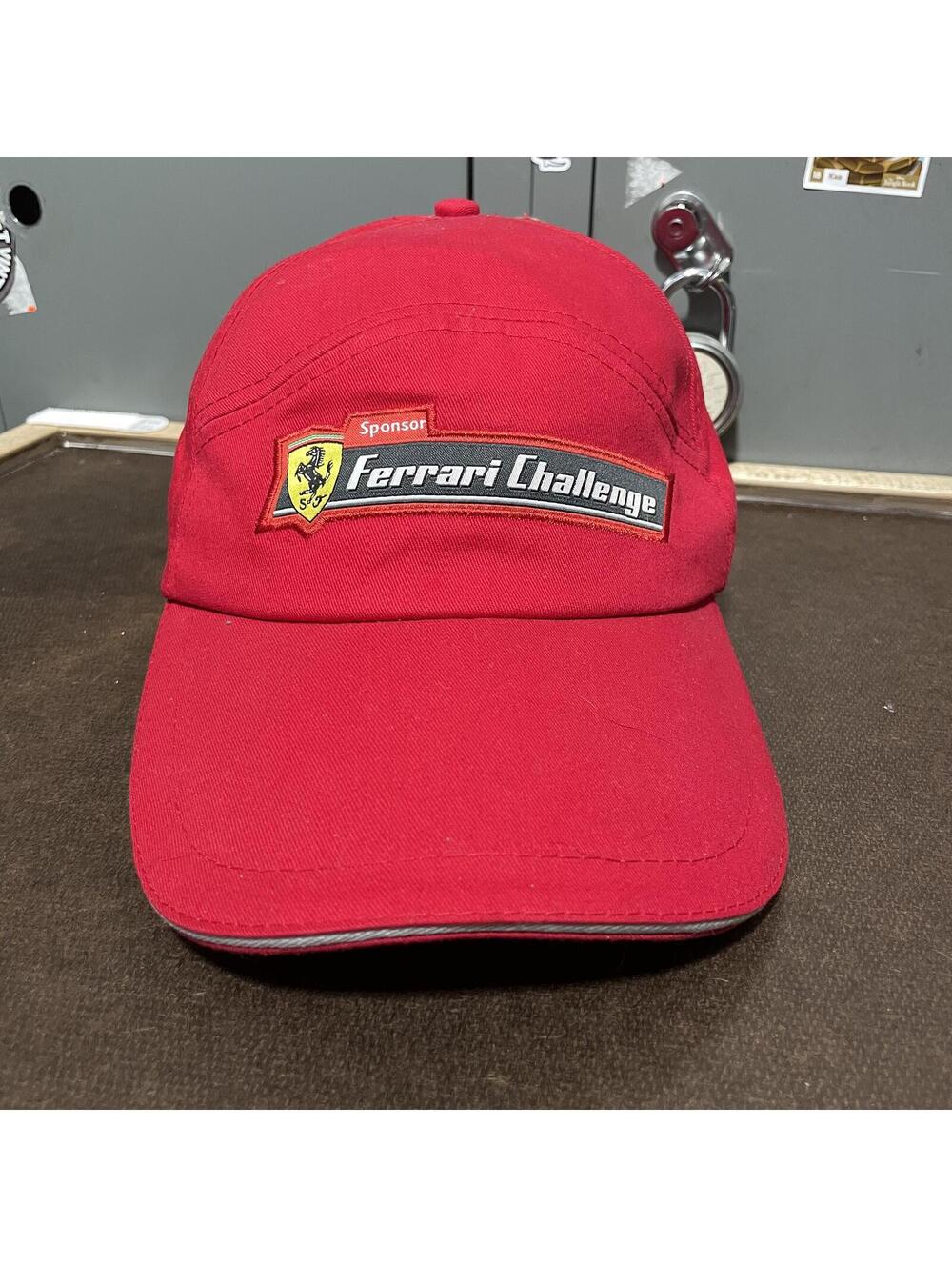 Ferrari racing sponsor 6 panel strap back Dad hat